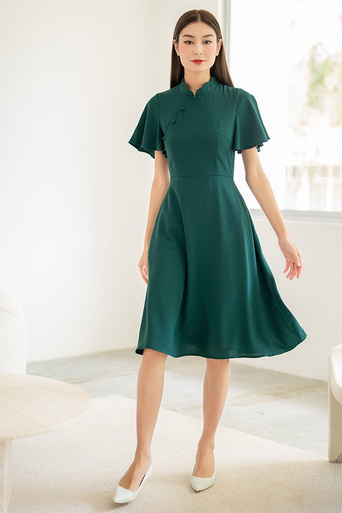 Cheongsam green on sale