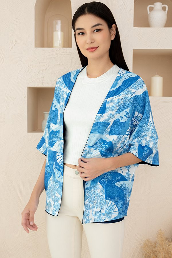 Chuzenji Reversible Kimono Jacket (Navy)