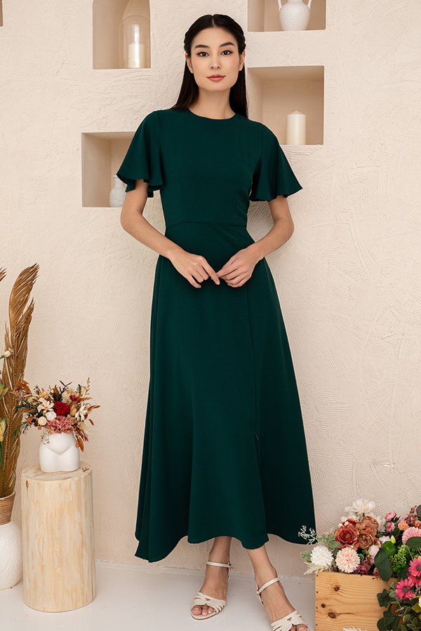 Seraphina Maxi Dress (Dark Emerald)