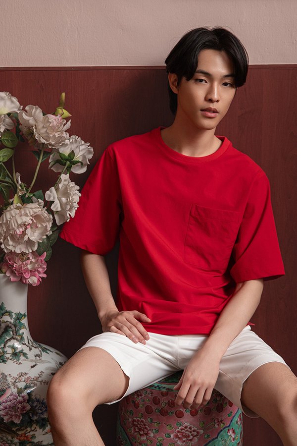 FOR HIM PARACHUTE OVERSIZED TEE (COCA COLA RED)