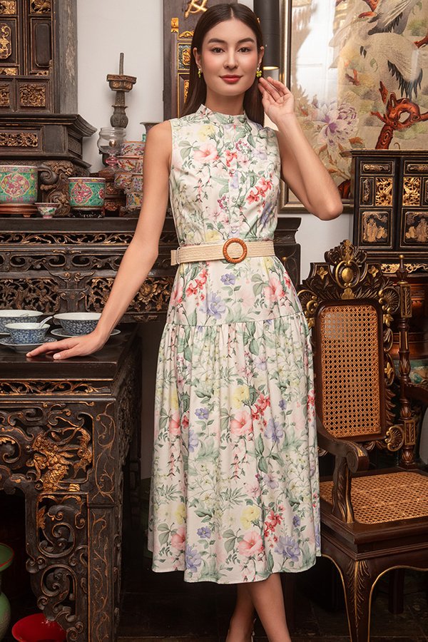 BELLE BOTANICA MIDI DRESS (ELYSIAN GARDEN)