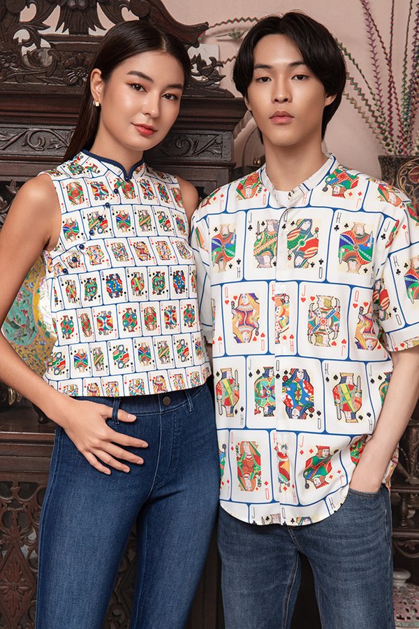 ARCHIE MEN'S OVERSIZED SHIRT (KING OF CARDS)