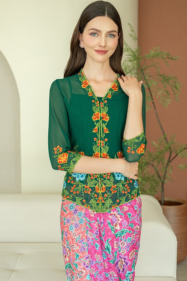 MEKAR SARI EMBROIDERY NYONYA KEBAYA (EMERALD)