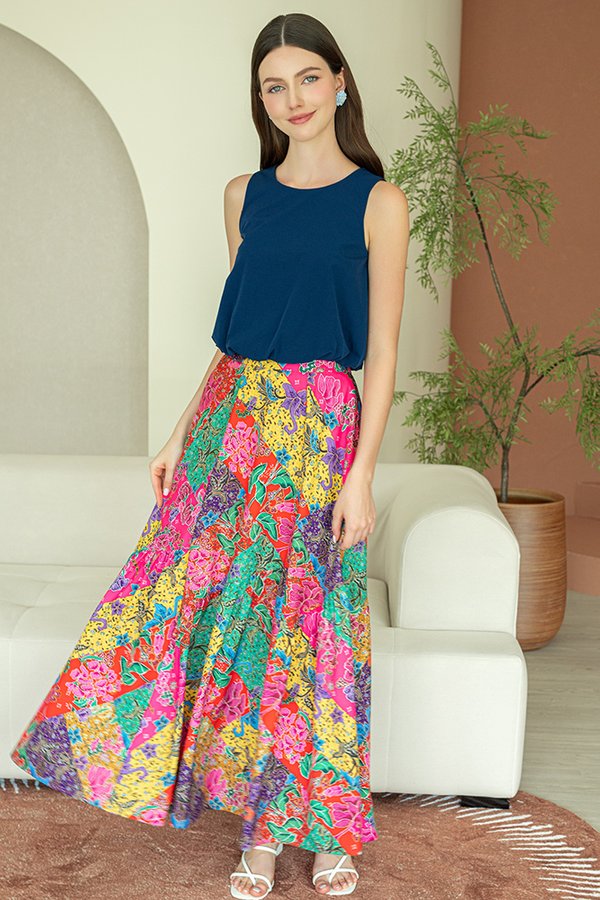 PELANGI AYU BATIK PANELLED MAXI SKIRT (SURYANI)
