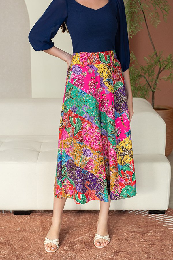RHOSWEN PRINTED BATIK CULOTTES (WARNA WISTERIA)