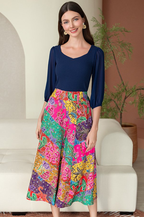 RHOSWEN PRINTED BATIK CULOTTES (WARNA WISTERIA)