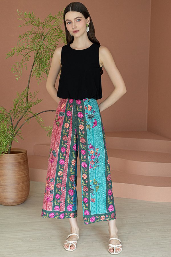 RUKMINI BATIK SPLIT HEM PANTS (PELANGI TROPIS)