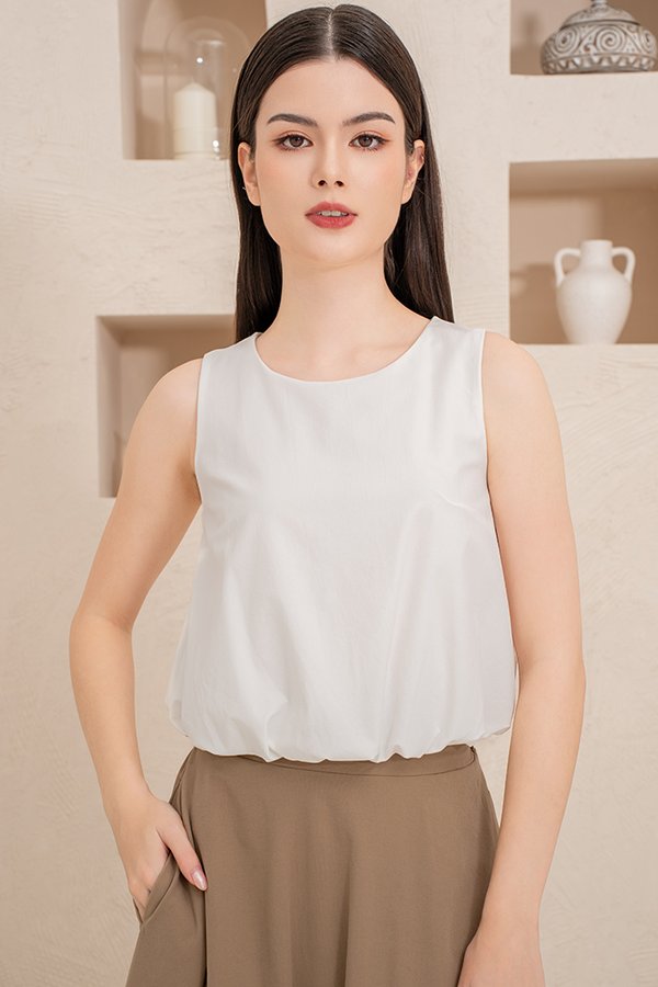 Winona Parachute Bubble Top (White)