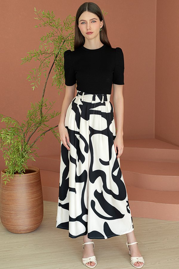 MEMPHIS PALAZZO PANTS (MONOCHROME)