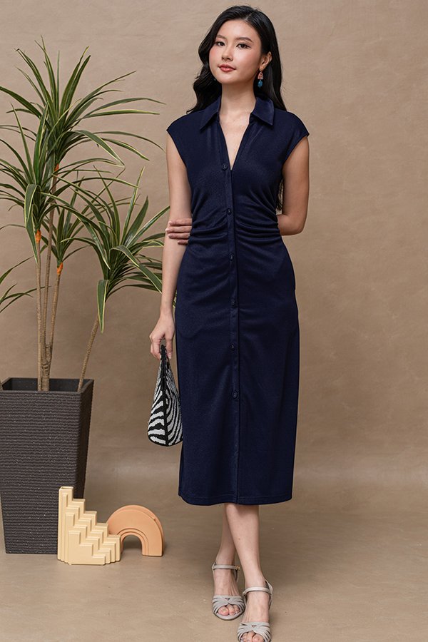 OCTAVE FRONCEE DRESS (DEEP NAVY)