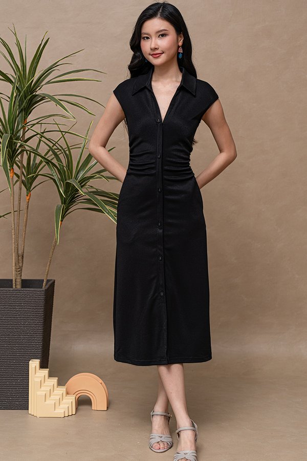 OCTAVE FRONCEE DRESS (BLACK)