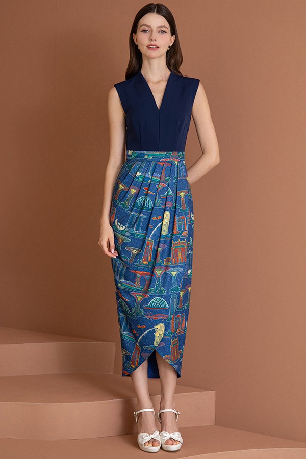 BATIK BY THE BAY TULIP DRESS (NAVY)