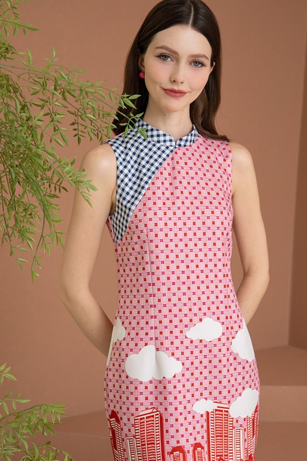 LITTLE RED DOT PRINTED DRESS (RED)