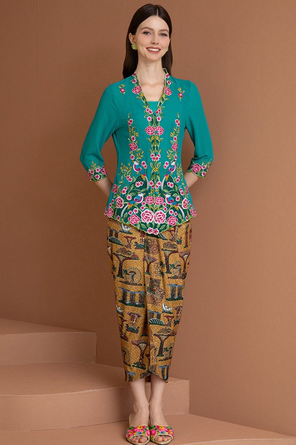 MUSE OF OUR GARDEN CITY BATIK NYONYA TULIP SKIRT (CEYLON YELLOW)