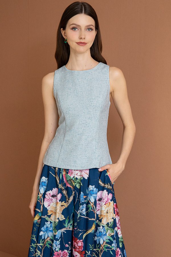OMEGA TWEED TOP (LIGHT BLUE)