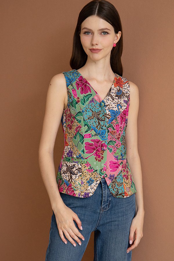 PELANGI AYU BATIK VEST TOP (MAHARANI)