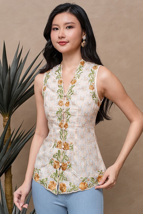 ASMARA MILLEFIORI EMBROIDERY NYONYA KEBAYA (SABLE)