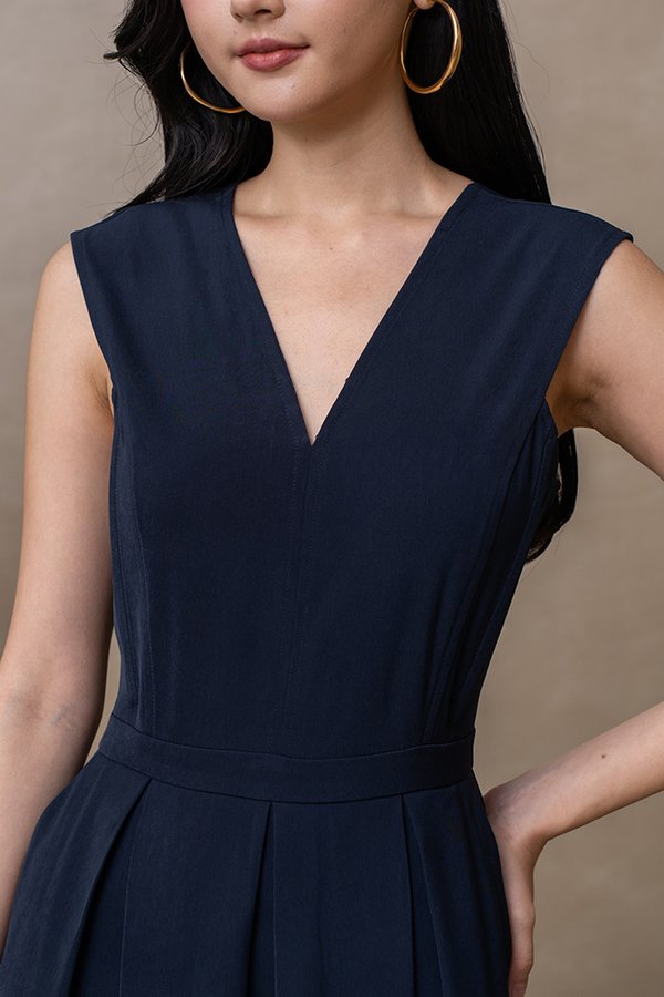 OTTILIA BROAD LEGGED JUMPSUIT (DARK NAVY)