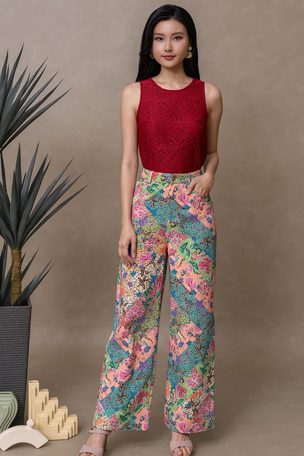 SAMSARA PRINTED BATIK DENIM JEANS (MAHARANI)