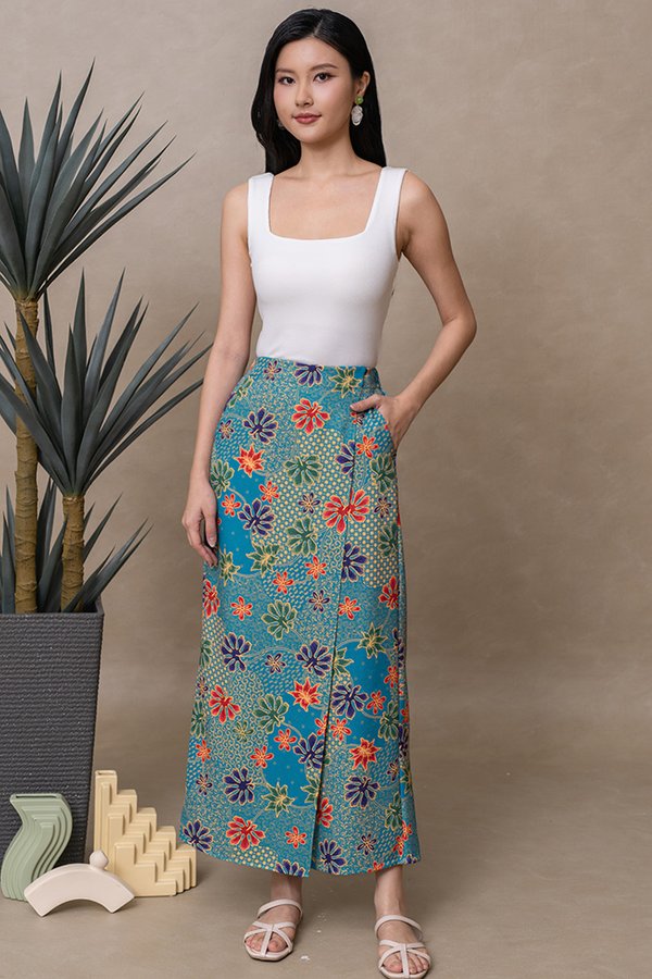 AXTON BATIK FRONT FLAP PANTS (VIRIDIAN GREEN)