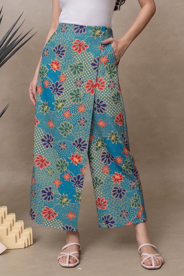 AXTON BATIK FRONT FLAP PANTS (VIRIDIAN GREEN)