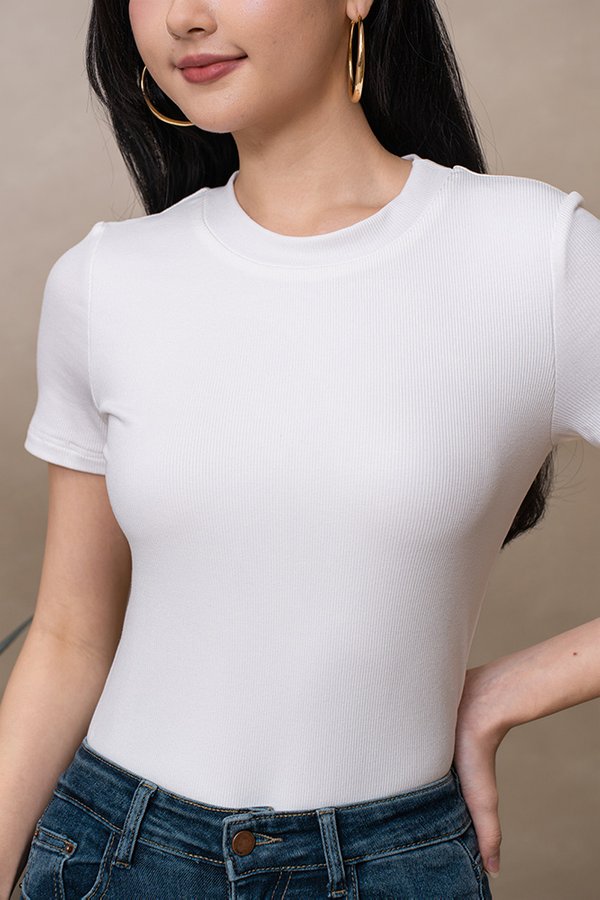 PAXTON RIBBED TOP (WHITE)