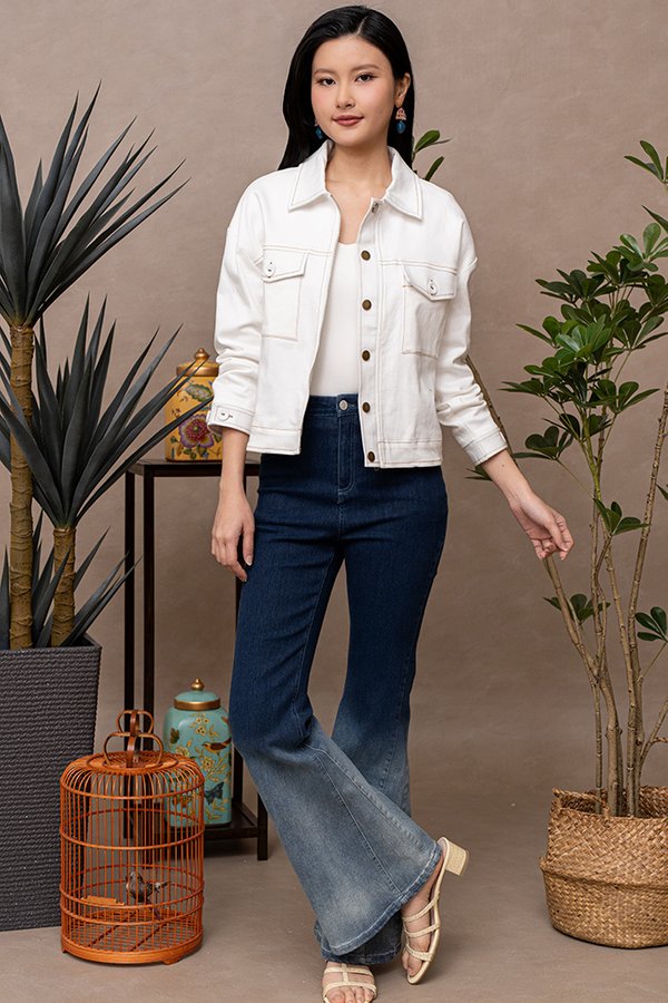 JULIEN BELL BOTTOM DENIM JEANS (OMBRE BLUE)