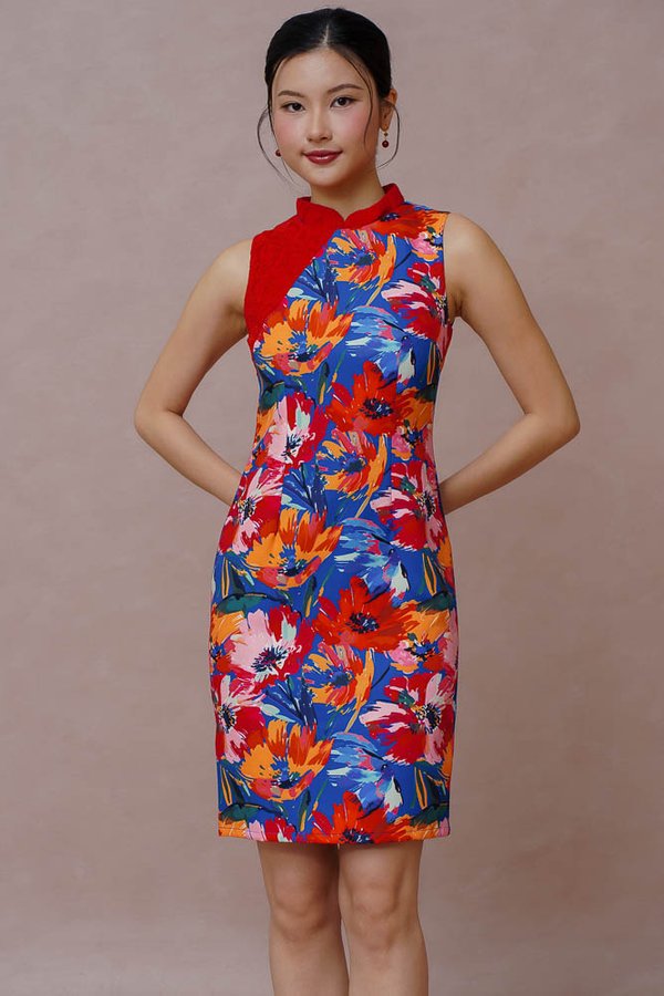BLOOM IN A DREAM CHEONGSAM DRESS (RED)