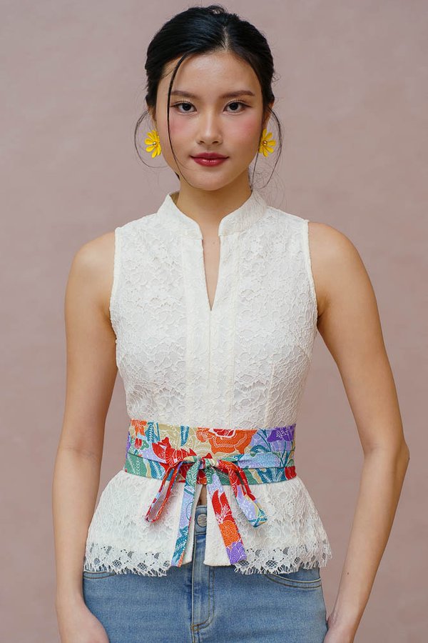 DANA FARIS LACE KEBAYA (COTTON WHITE)