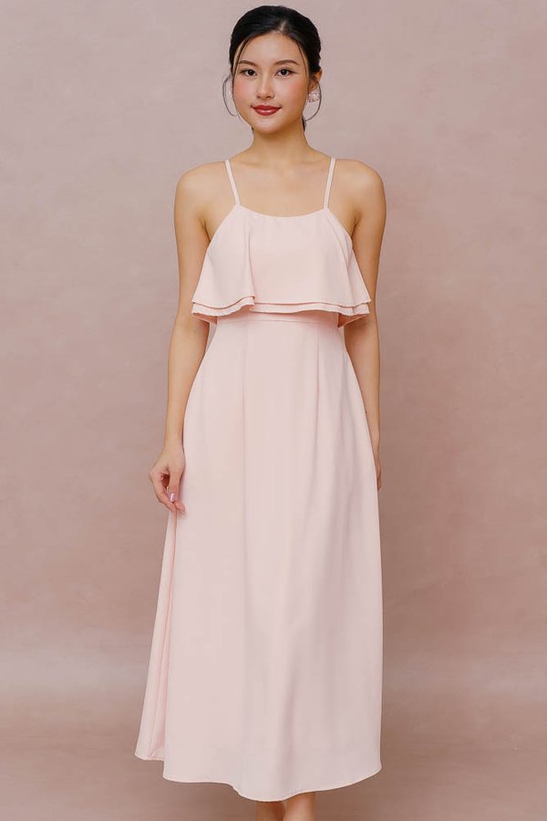 MAXINE PADDED MIDAXI STRAP DRESS (PINK)