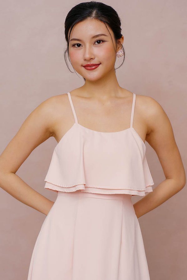 MAXINE PADDED MIDAXI STRAP DRESS (PINK)