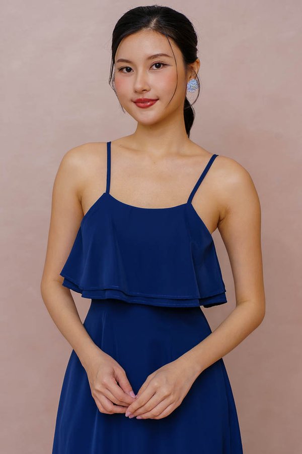 MAXINE PADDED MIDAXI STRAP DRESS (NAVY)