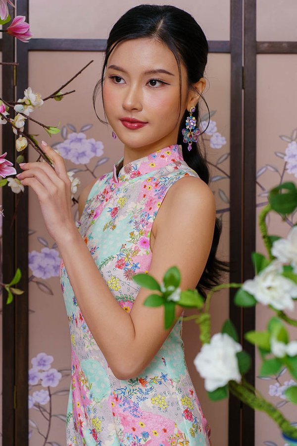 FABLE OF A DREAMY GARDEN CHEONGSAM DRESS