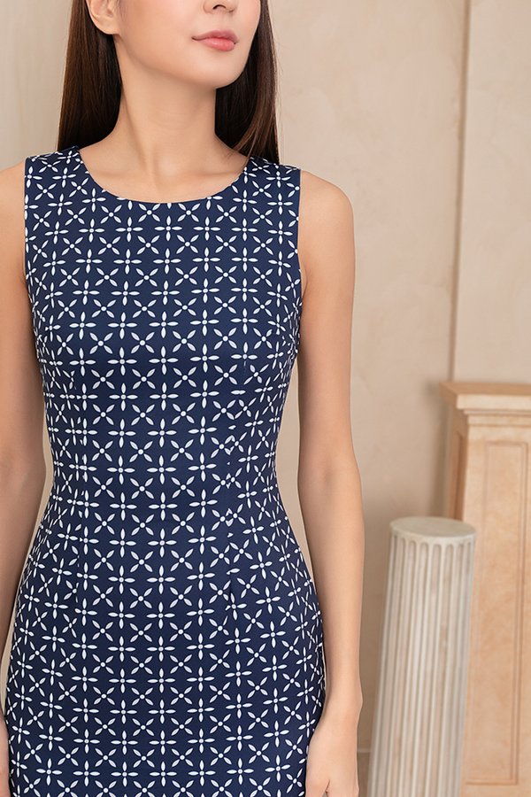 Antheia Mosaic Mermaid Dress (Navy)