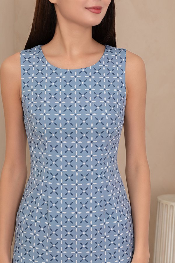 Antheia Mosaic Mermaid Dress (Ash Blue)