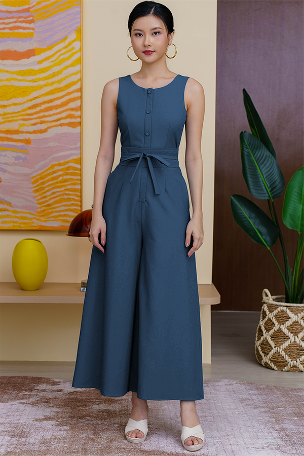 GIGI REVERSIBLE JUMPSUIT (DARK ASH BLUE)
