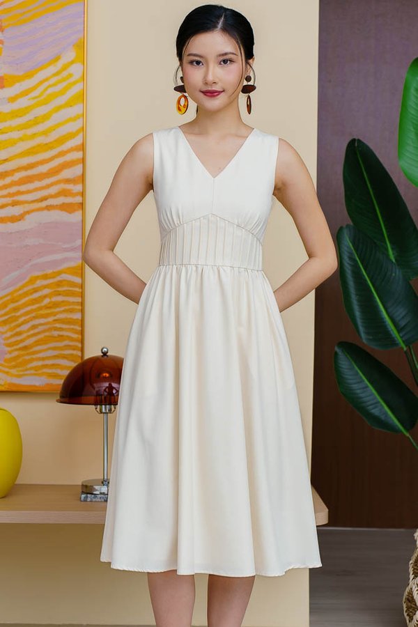 LUNA FLARE DRESS (CORNSILK)