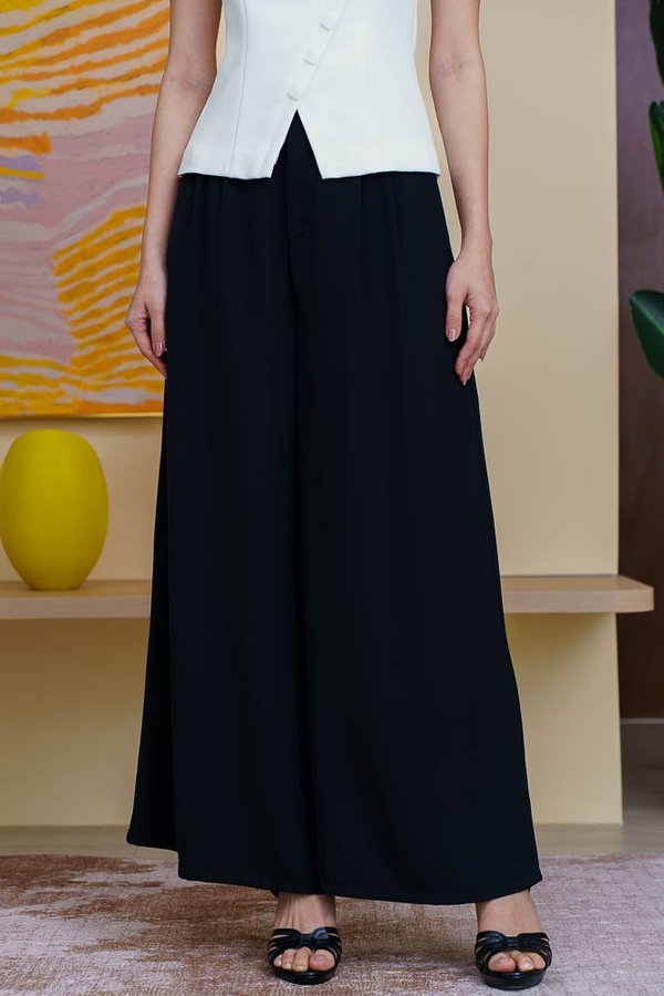 MICAH WIDE LEGGED PANTS (BLACK)
