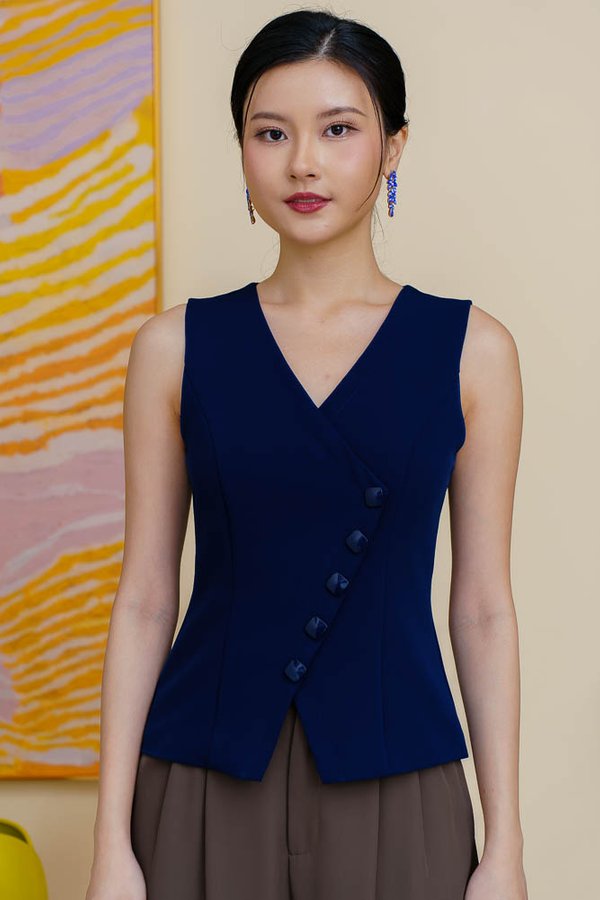 WESLEY VEST TOP (NAVY)
