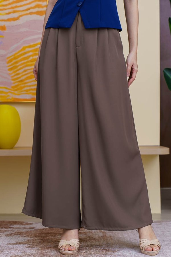 MICAH WIDE LEGGED PANTS (TOFFEE)