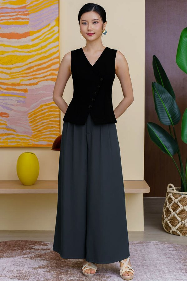 MICAH WIDE LEGGED PANTS (DARK BLUE ASH)