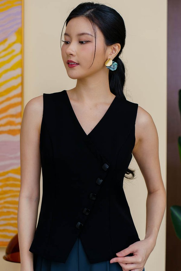 WESLEY VEST TOP (BLACK)