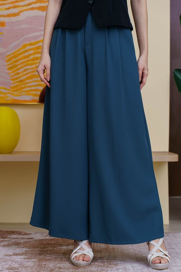 MICAH WIDE LEGGED PANTS (DARK ASH BLUE)