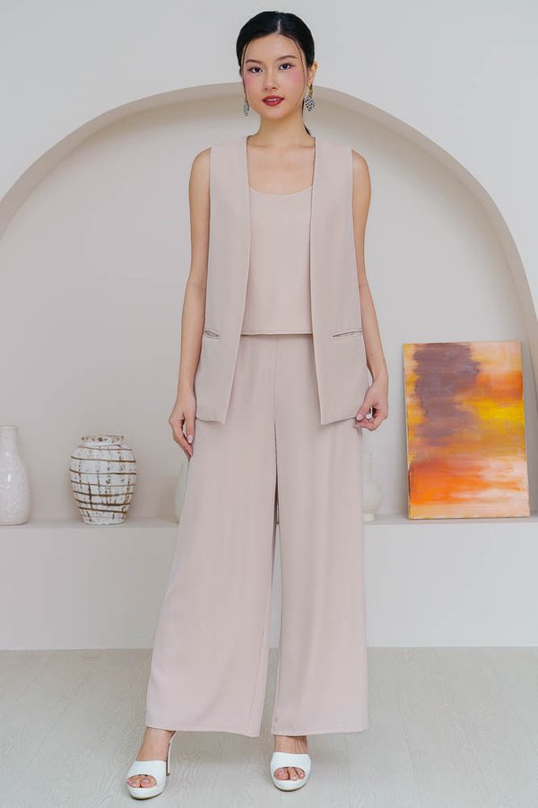 FAUSTINE STRAIGHT LEGGED PANTS (IVORY CREAM)