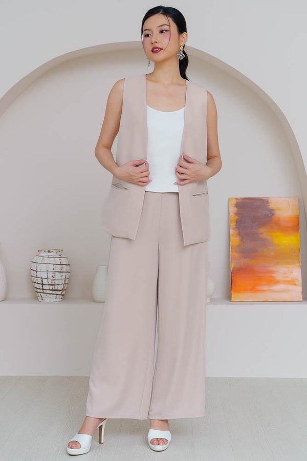 FAUSTINE STRAIGHT LEGGED PANTS (IVORY CREAM)