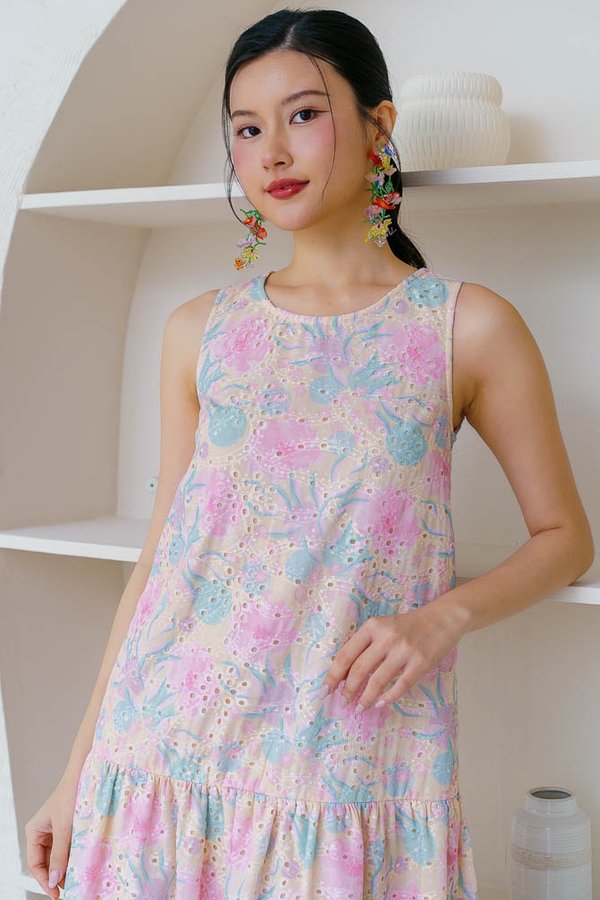 FEATHERLIGHT BROOM DREAMY EYELET DRESS (BLUSH IVORY)