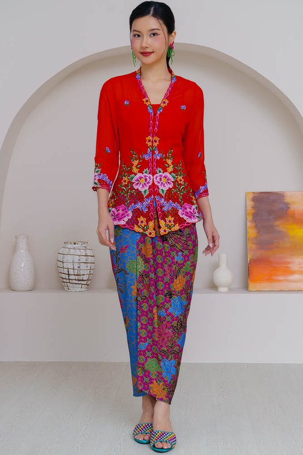 HUA DULU BATIK NYONYA SKIRT (VIOLET KENANGA)