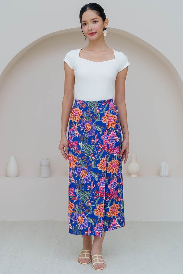 SASMI BATIK FRONT FLAP CULOTTES (SAPPHIRE BLOOM)
