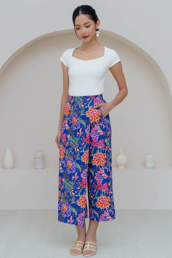 SASMI BATIK FRONT FLAP CULOTTES (SAPPHIRE BLOOM)