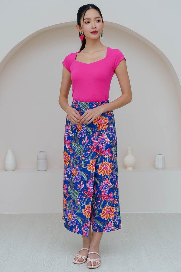 SASMI BATIK FRONT FLAP CULOTTES (SAPPHIRE BLOOM)
